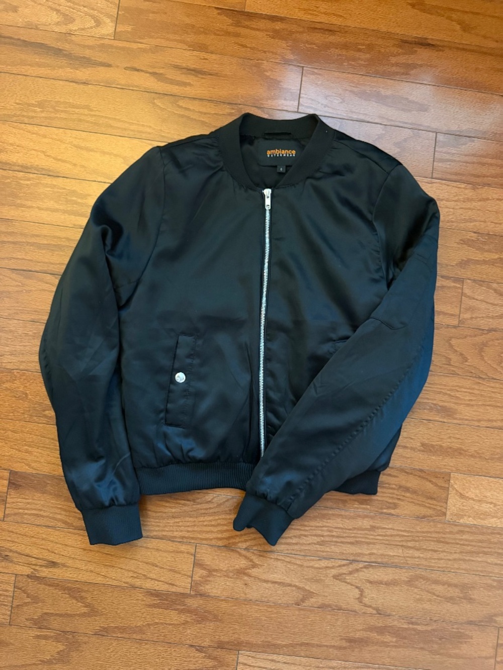 Black Ambiance Puff Bomber Jacker